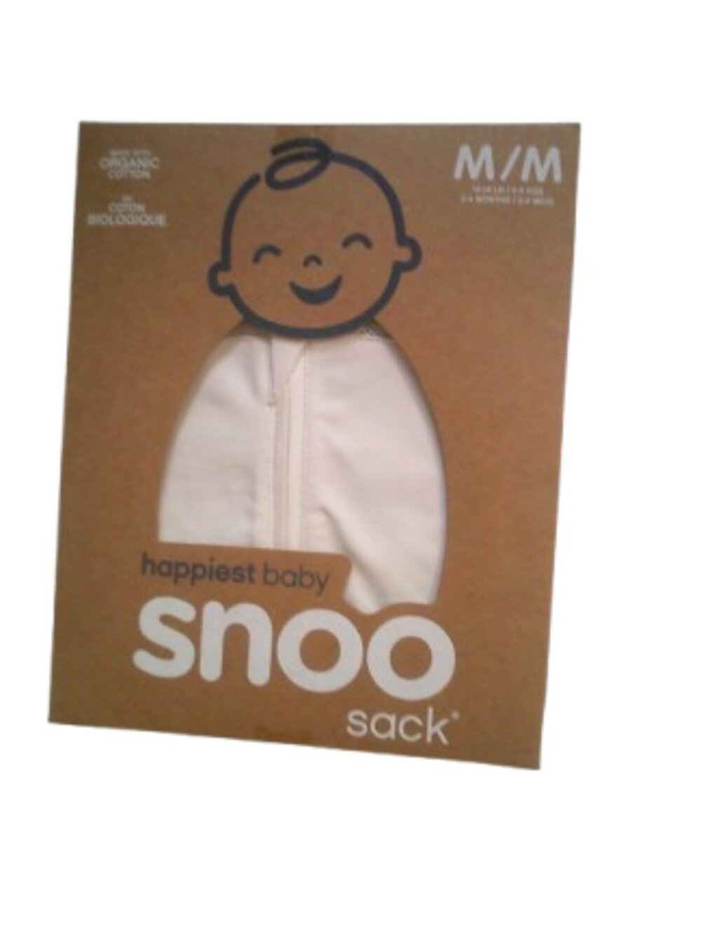 Happiest Baby Snoo Organic Sleep Sack Swaddle Size Medium 12-18 Lbs; 2-4 Months